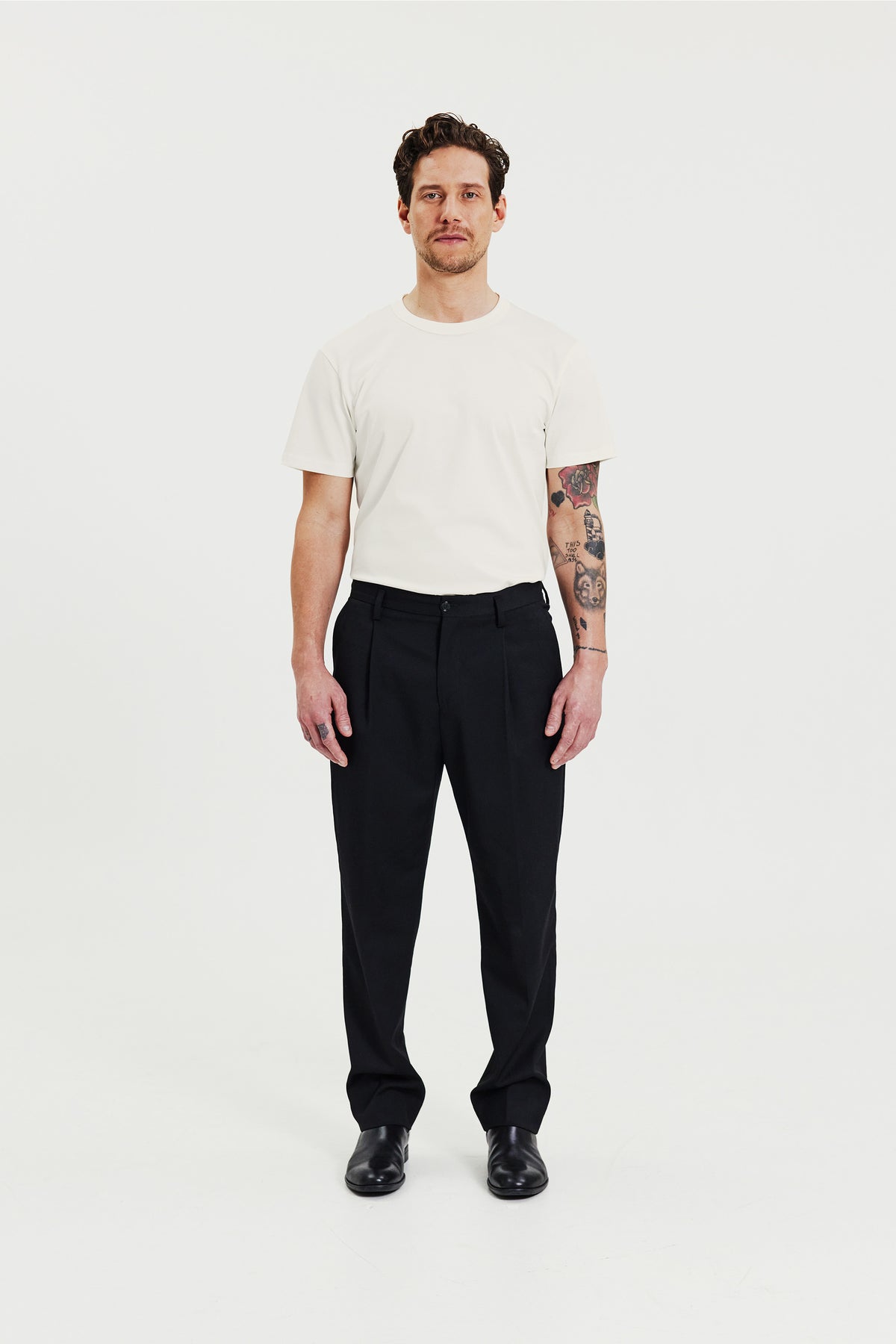 Crew-Neck Pima Ivory
