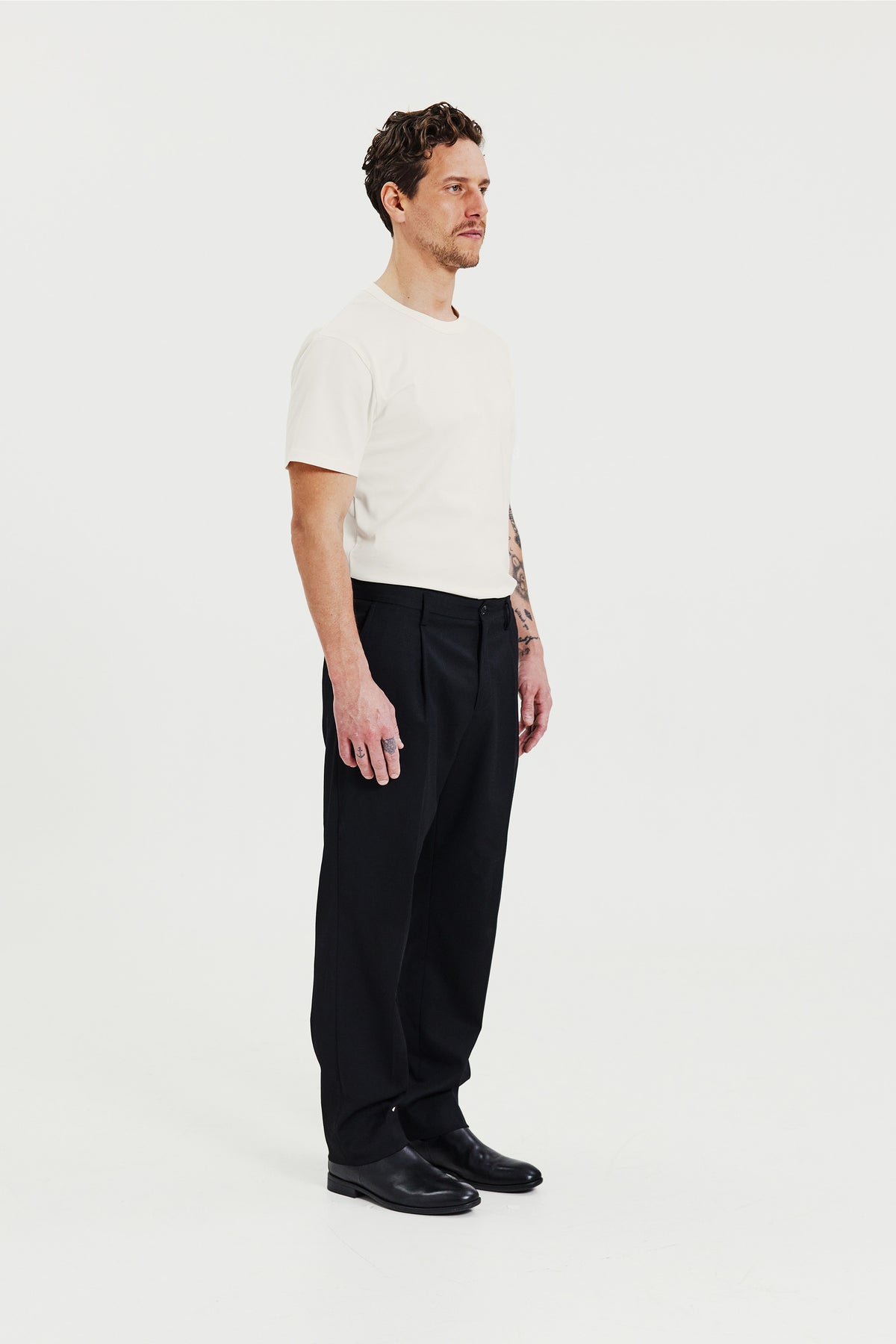 Crew-Neck Pima Ivory