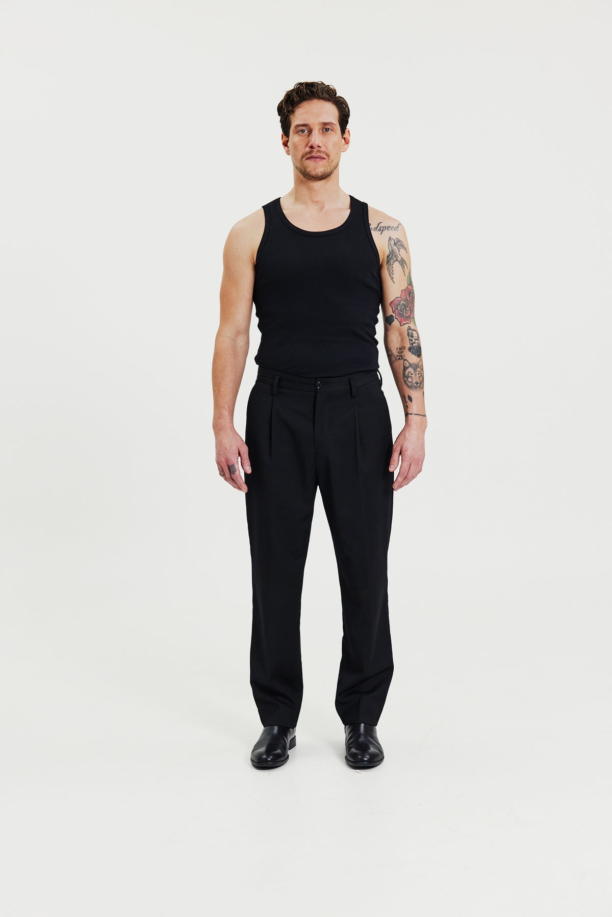 Tank Ribbed 2-Pack Black