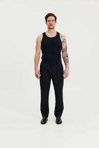Tank Ribbed 2-Pack Black