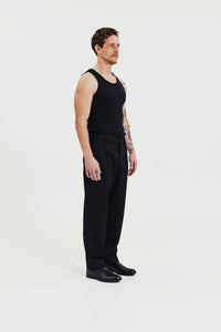 Tank Ribbed 2-Pack Black
