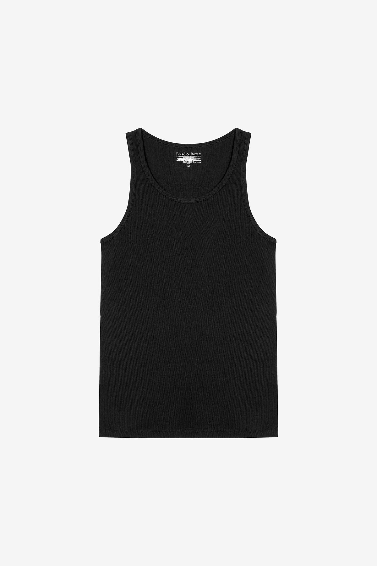 Tank Ribbed 2-Pack Black