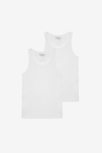 Tank Ribbed 2-Pack White