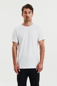 Crew-neck Lightweight Cotton 2-pack White
