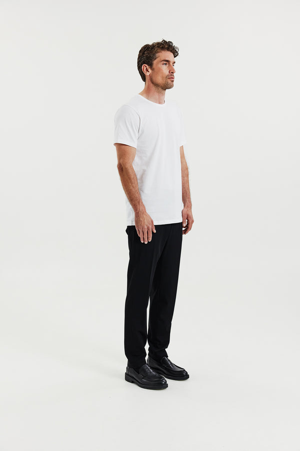 Crew-neck Lightweight Cotton 2-pack White