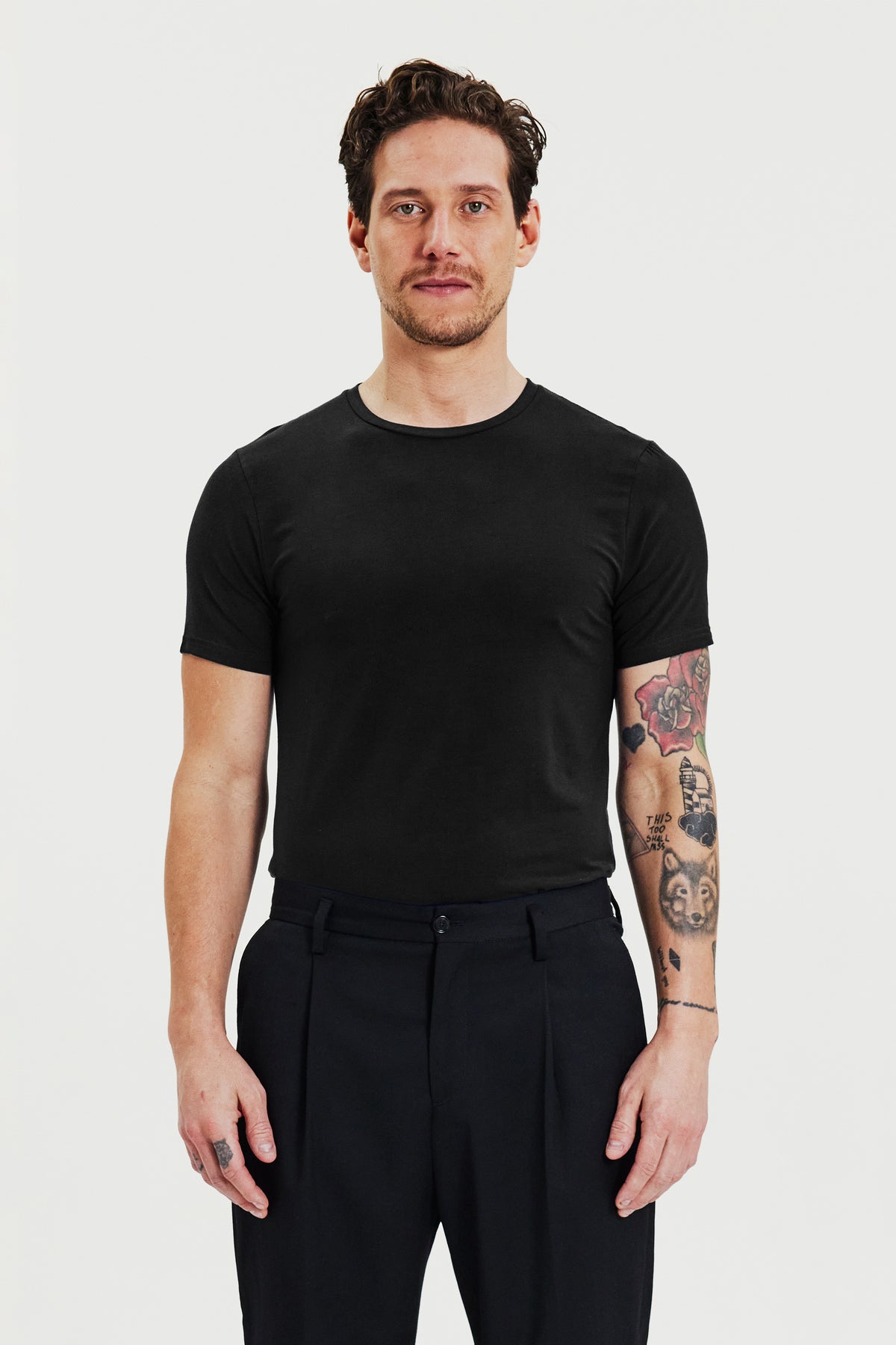 Crew-Neck Tencel Black