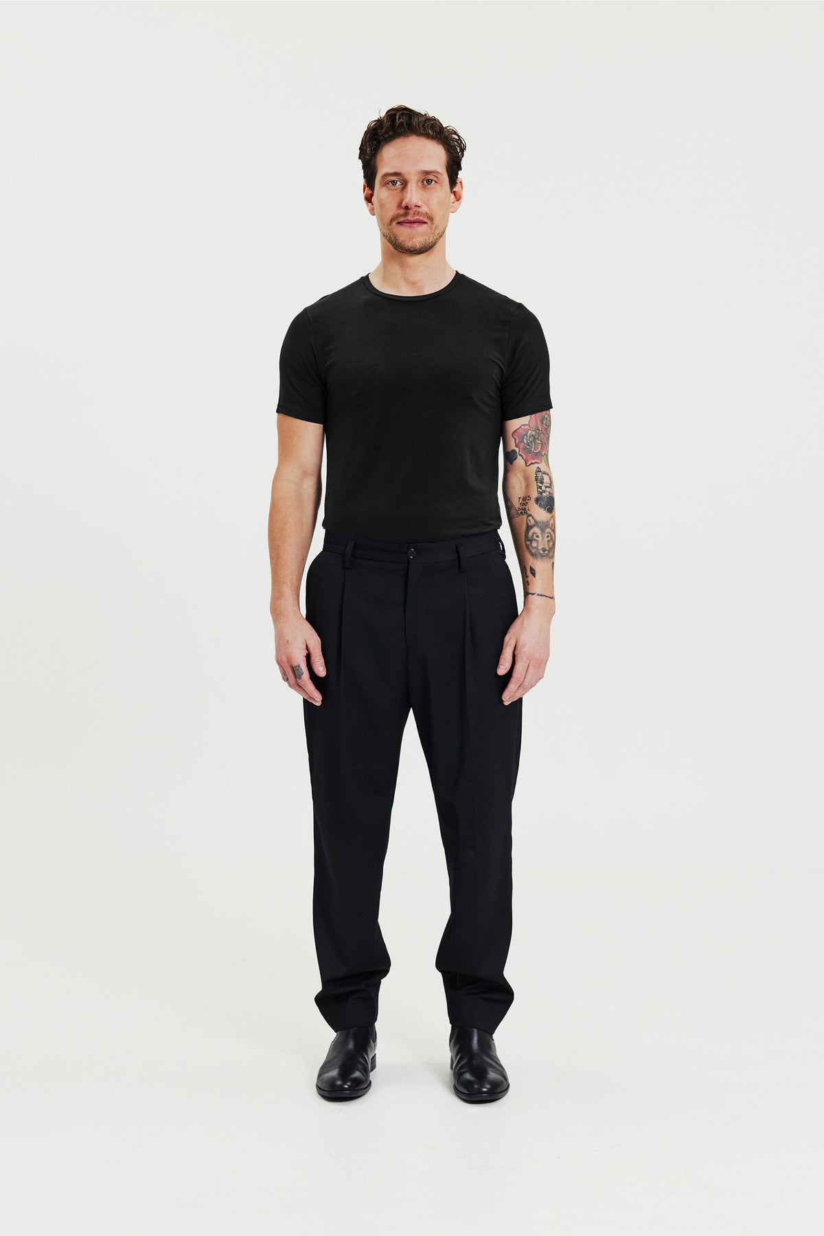 Crew-Neck Tencel Black