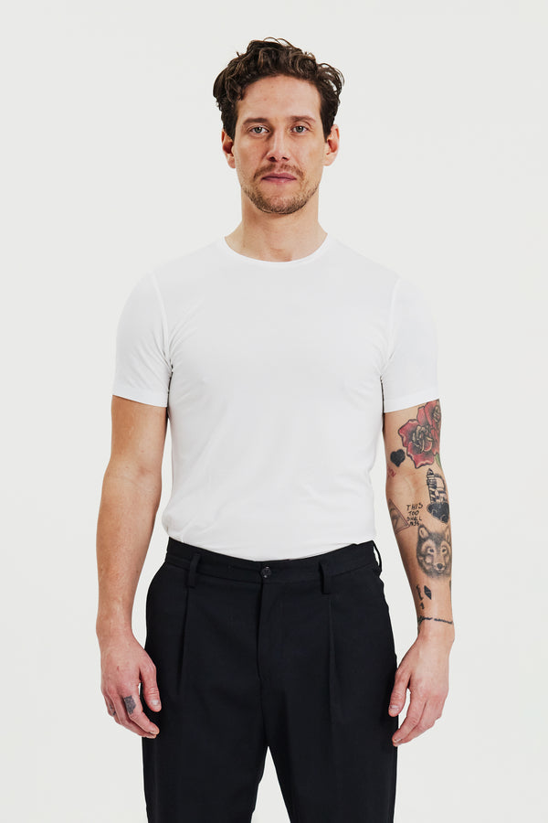 Crew-Neck Tencel White