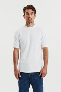 High Neck Tee White
