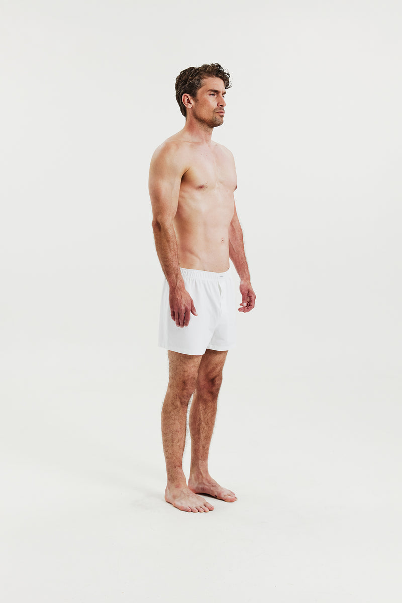Jersey Boxer Shorts 2-Pack White
