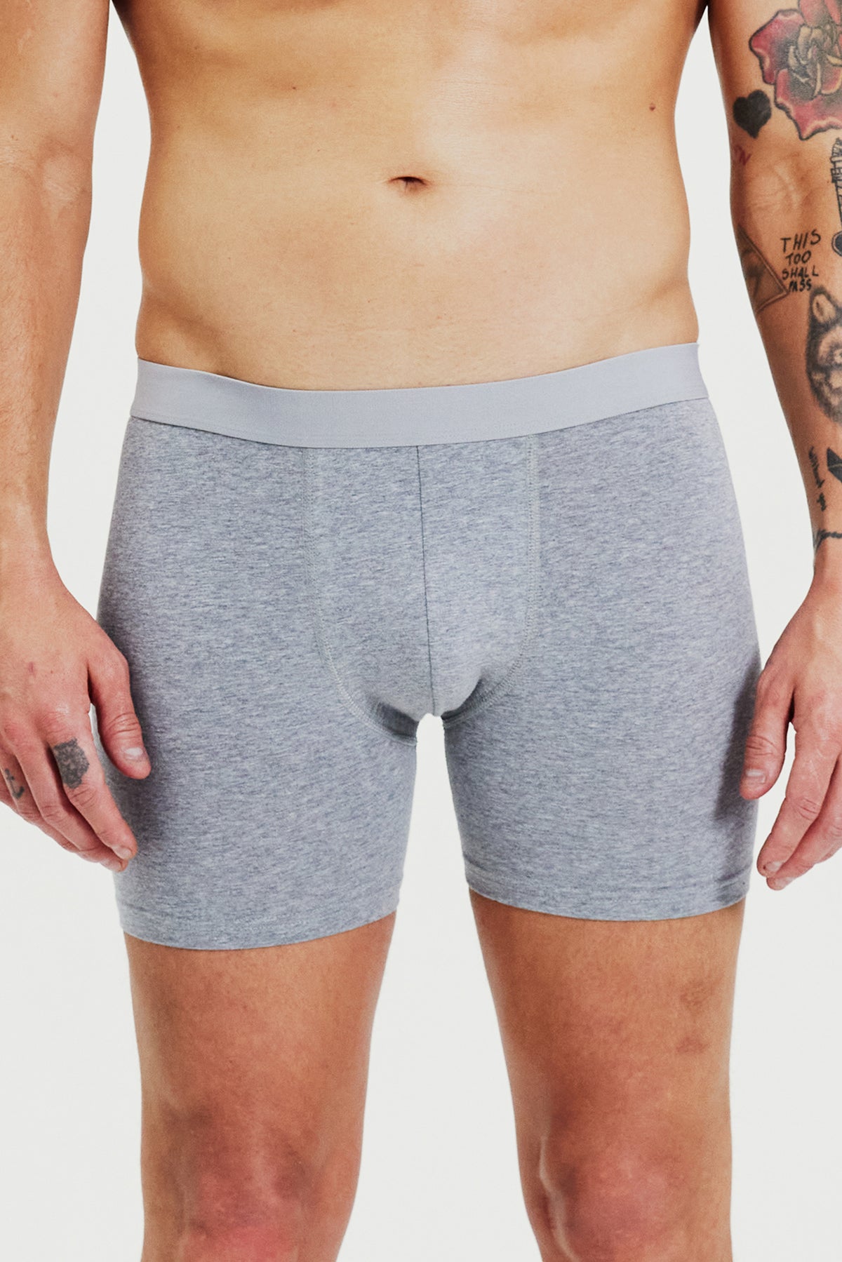 Boxer-Brief Extra Long 3-Pack Grey Melange