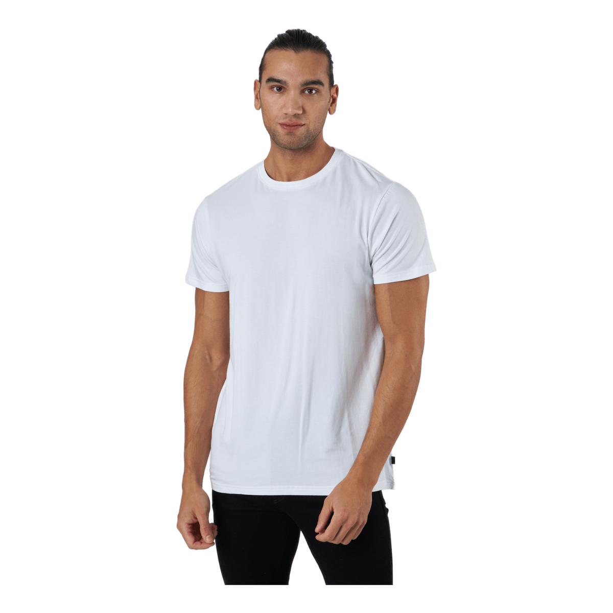 R-neck Tee Bamboo White