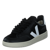 V-12 Leather Black_white Black White