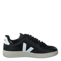 V-12 Leather Black_white Black White