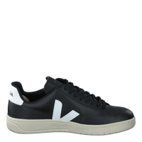 V-12 Leather Black_white Black White