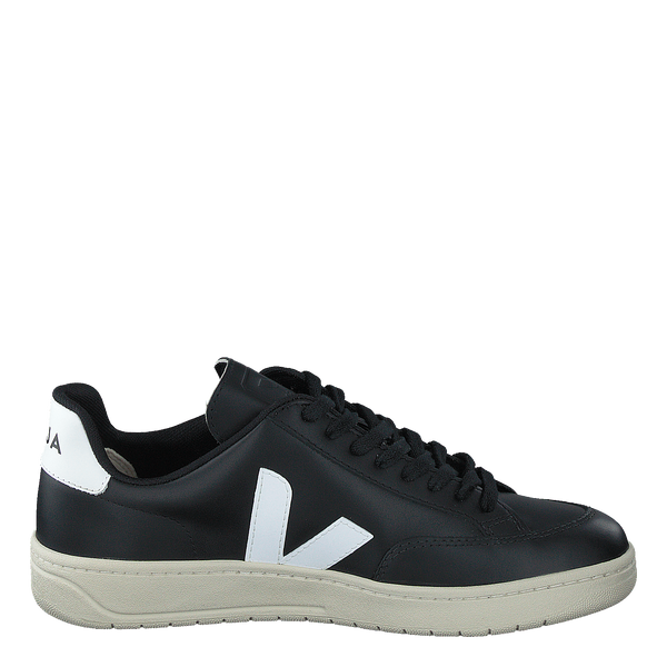 V-12 Leather Black_white Black White