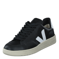 V-12 Leather Black_white Black White