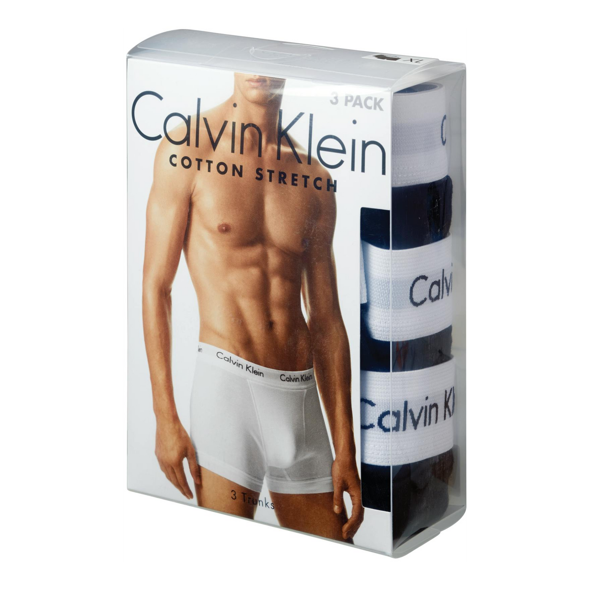 Cotton Stretch Trunk 3Pk Black