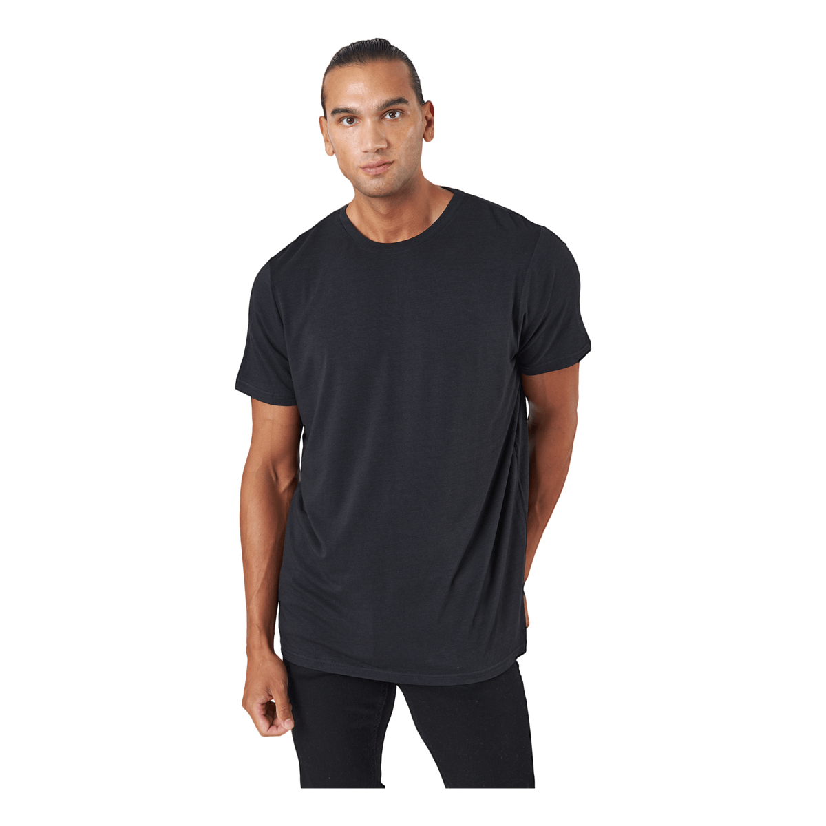 R-neck Tee Bamboo Black