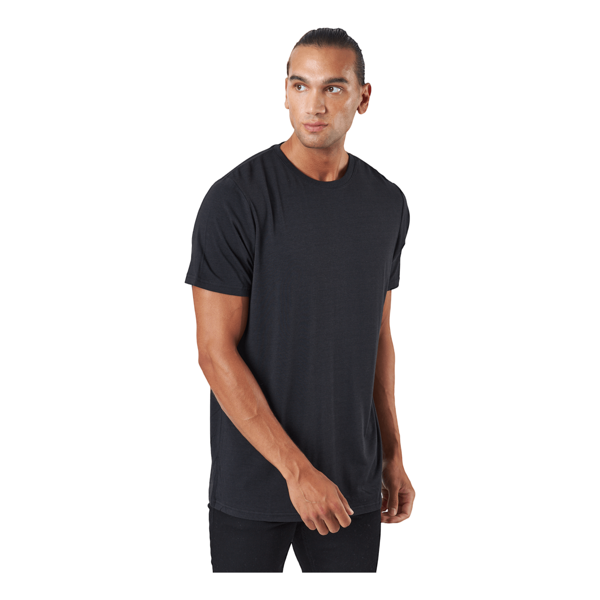 R-neck Tee Bamboo Black