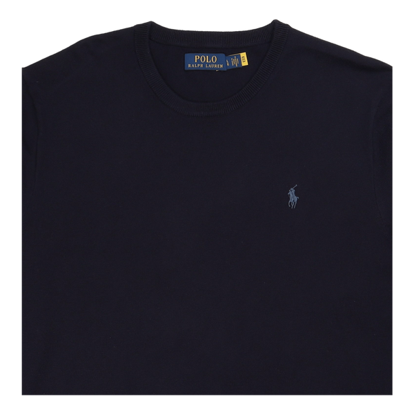 Cotton-Cashmere Crewneck Sweater Hunter Navy