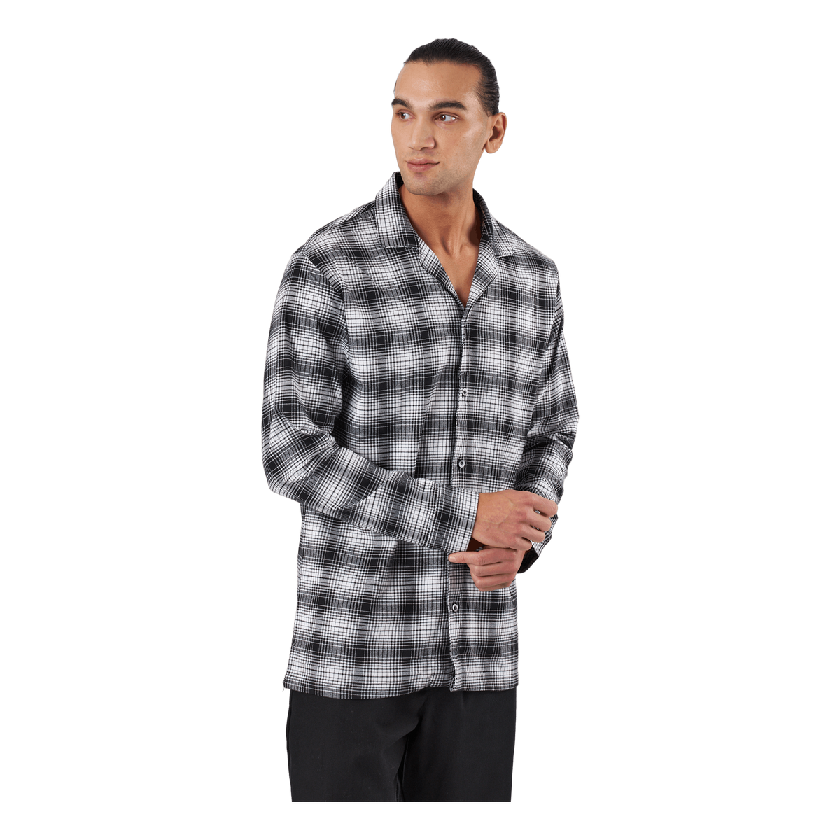 L/s Button Down Ck Shadow Plaid_black