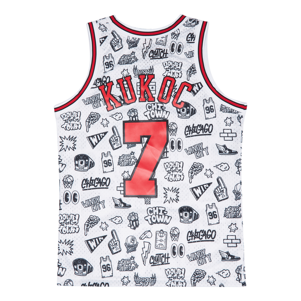 Bulls Doodle Swingman Jersey - Toni Kukoc