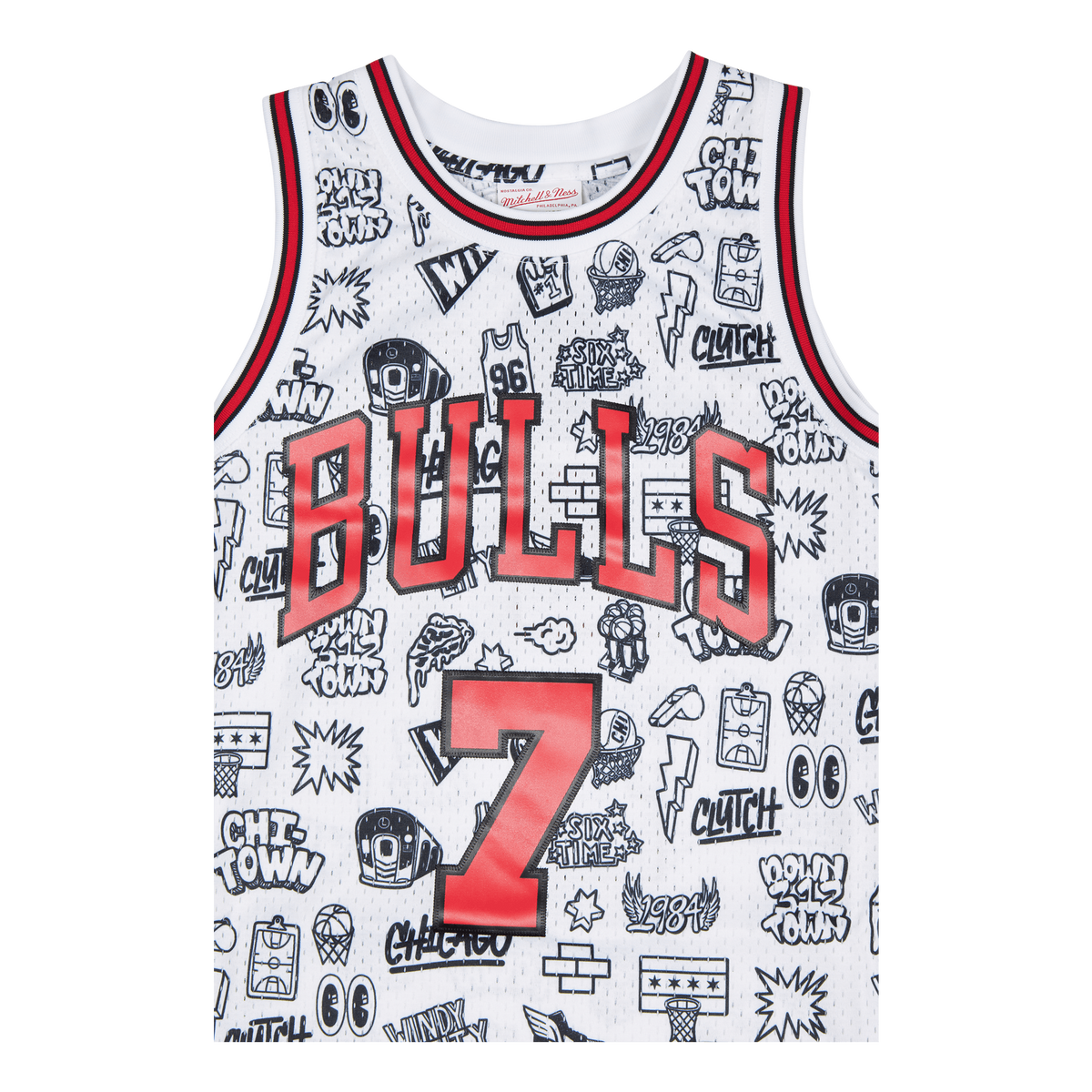 Bulls Doodle Swingman Jersey - Toni Kukoc