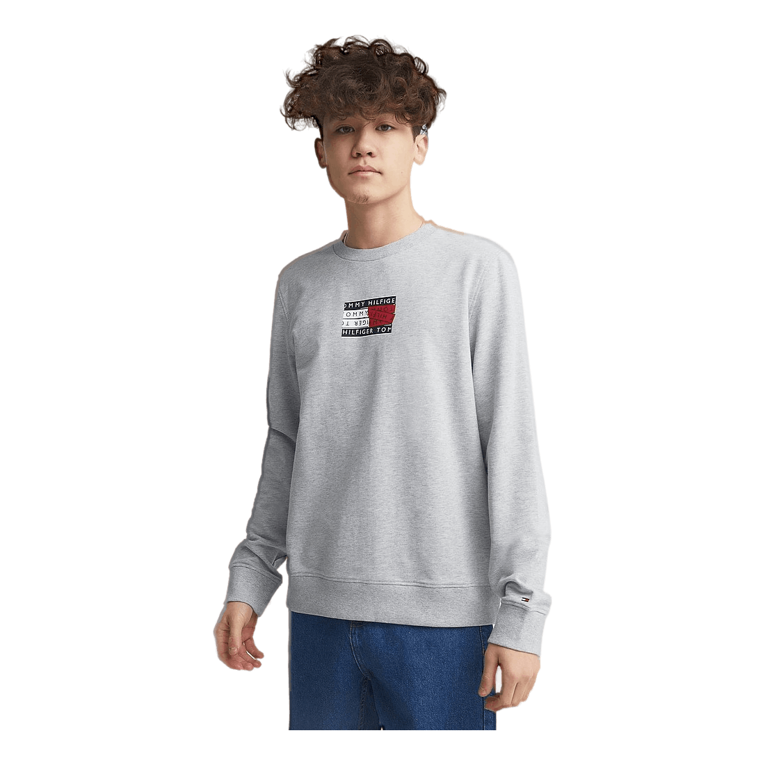 Tape Graphic Sweatshirt P01 - Light Grey Heather