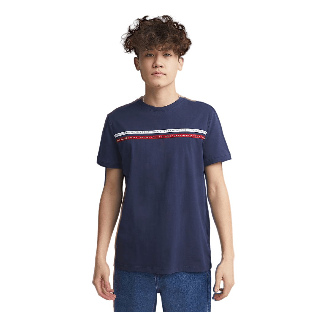 Tommy Tape Tee S/s C87 - Twilight Navy