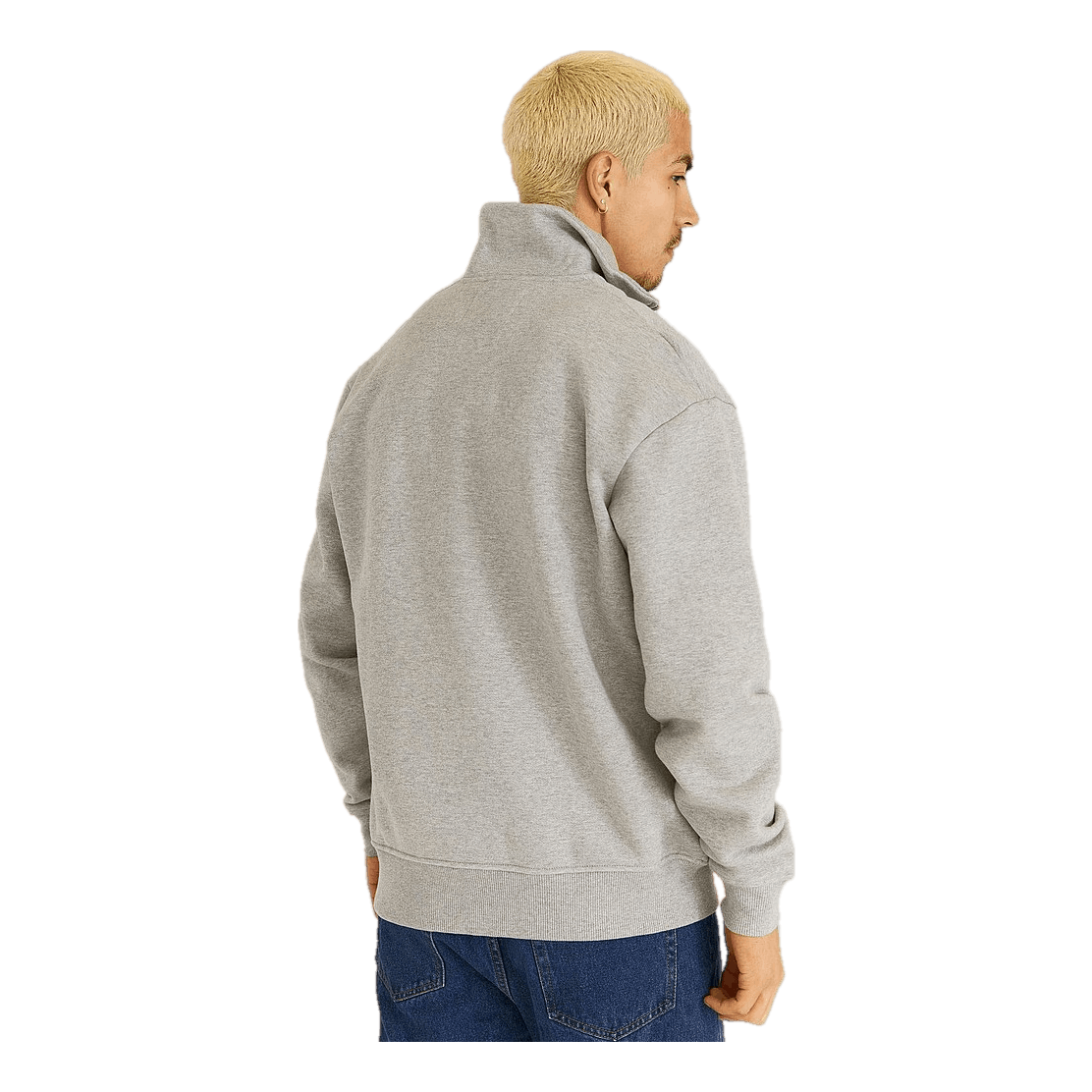 Diego Halfzip Sweatshirt Grey Melange/white