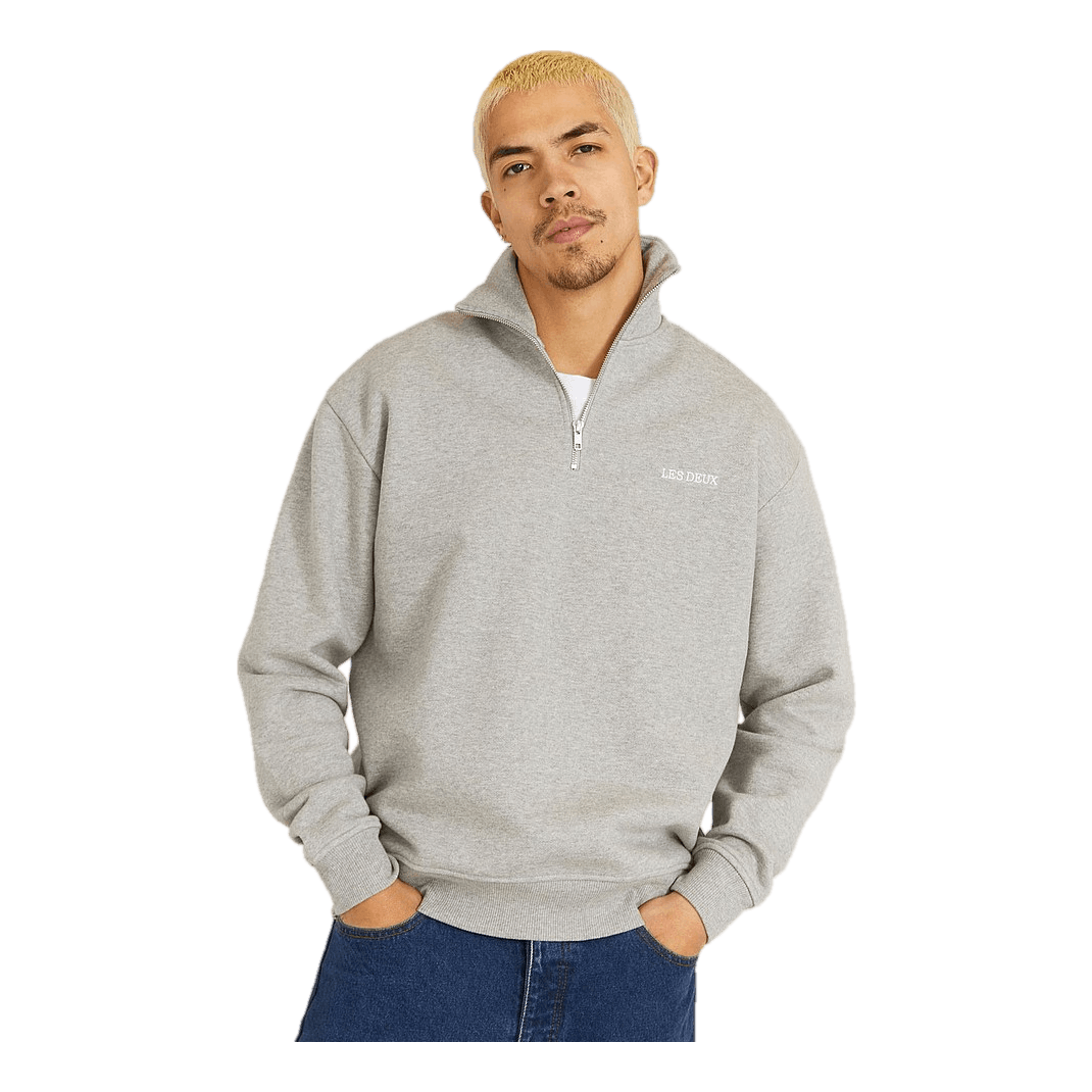 Diego Halfzip Sweatshirt Grey Melange/white