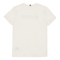 U Tommy Logo Tee S/s Ybh - Ancient White