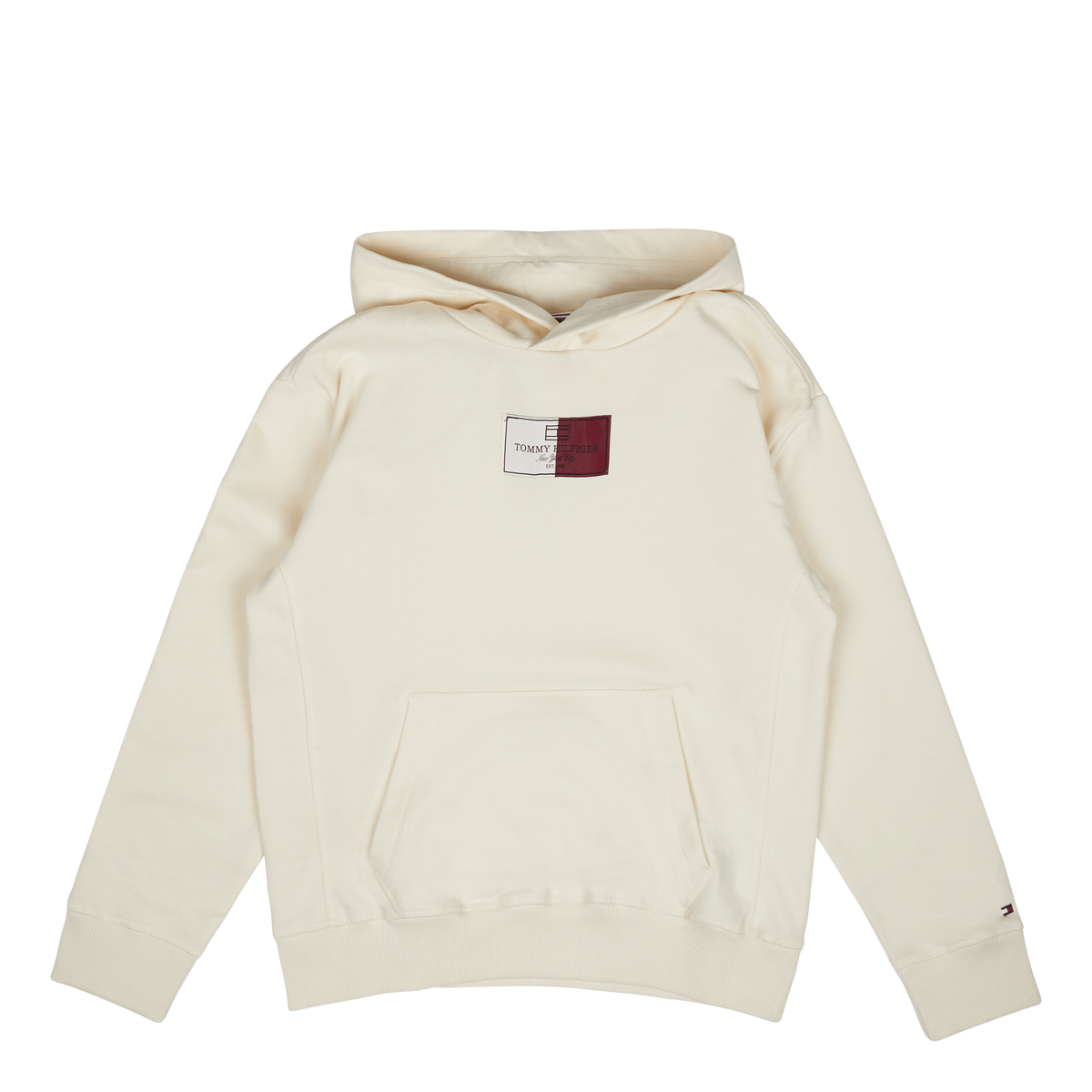 Flag Label Hoodie Z00 - Ivory Petal