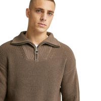 Studio Total Half Zip Ribbed Knit