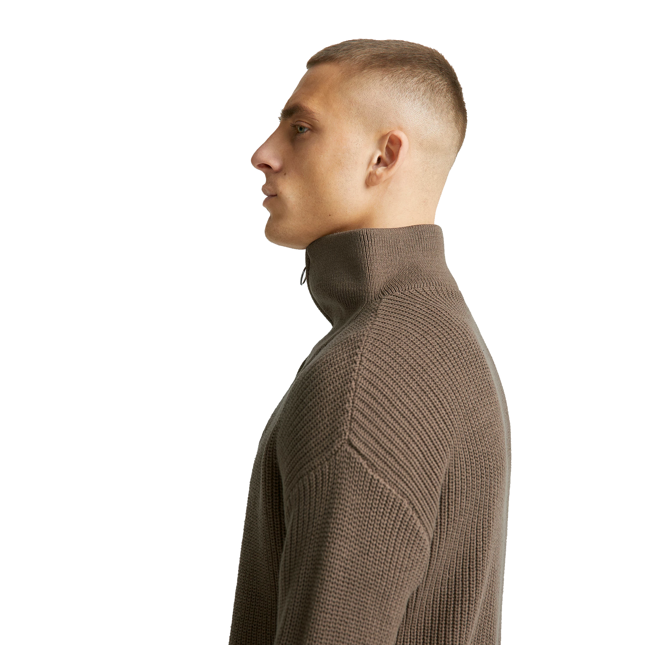 Studio Total Studio Total Half Zip Ribbed Knit – Stayhard.com