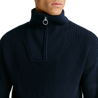 Studio Total Half Zip Ribbed Knit