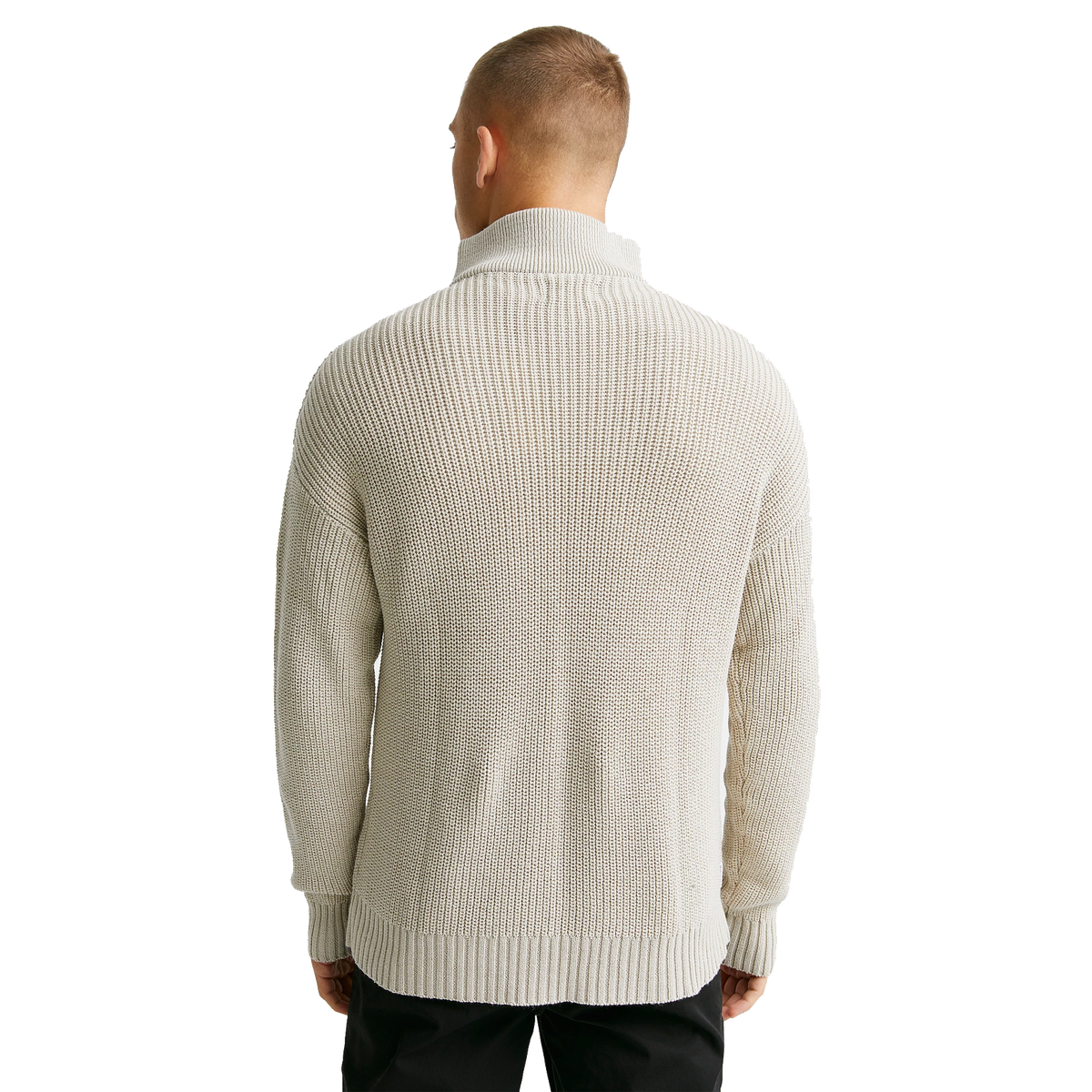 Studio Total Half Zip Ribbed Knit Kitt