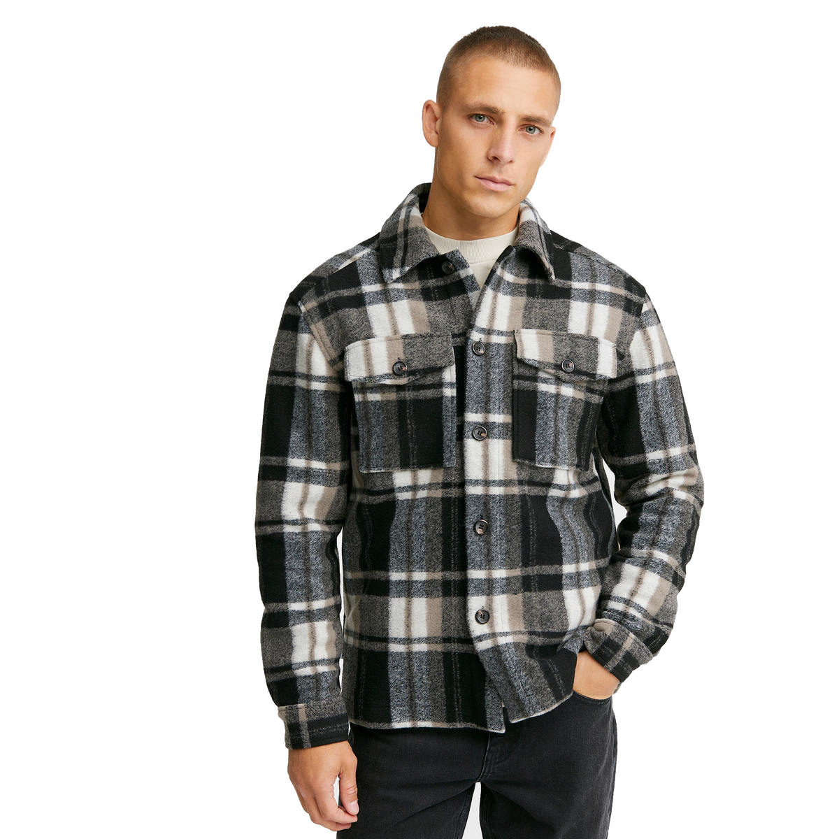 Studio Total Outdoor Check Overshirt  Check