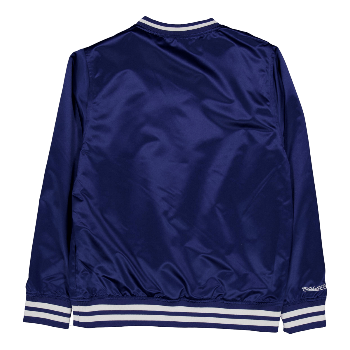 Sideline Pullover Satin Jacket Navy