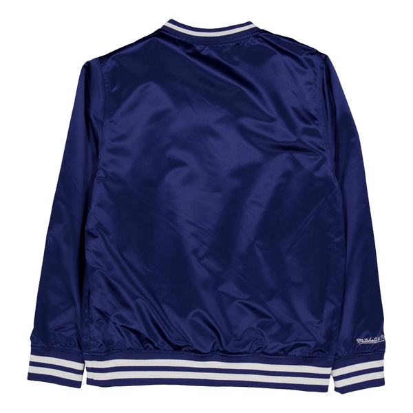 Sideline Pullover Satin Jacket Navy