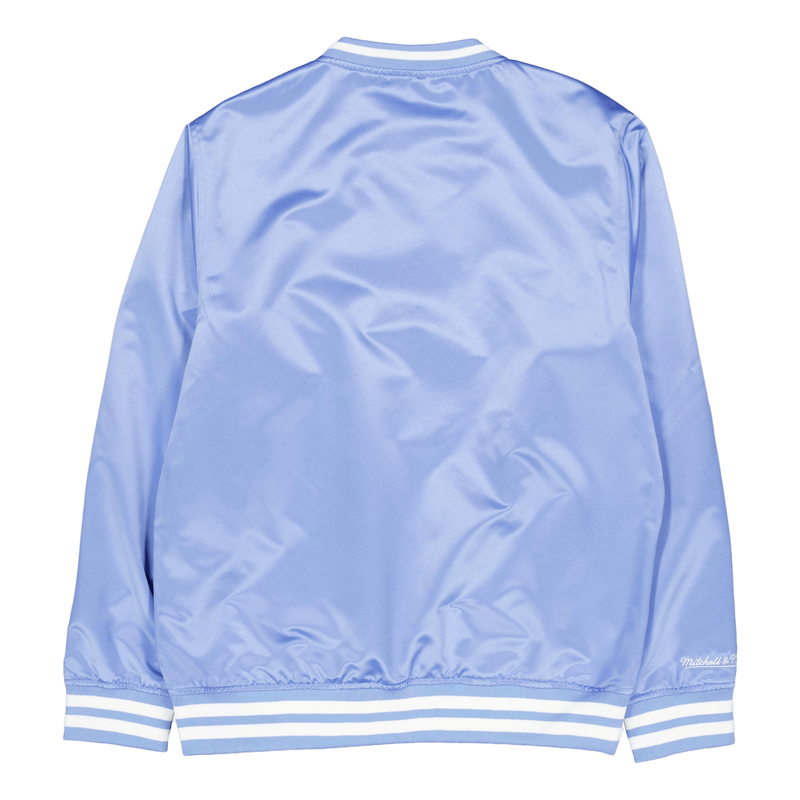 Sideline Pullover Satin Jacket Light Blue