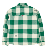 Sherpa Lined Checked Shirt Green