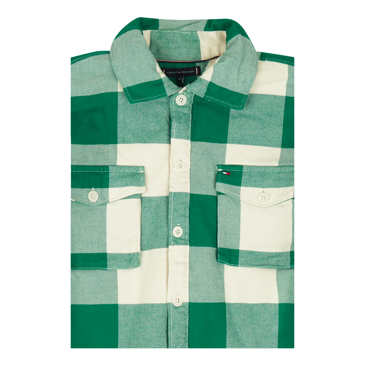 Sherpa Lined Checked Shirt Green