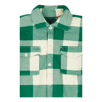 Sherpa Lined Checked Shirt Green