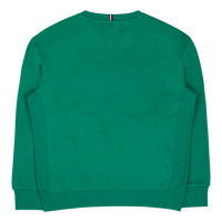 Cord Applique Sweatshirt Green