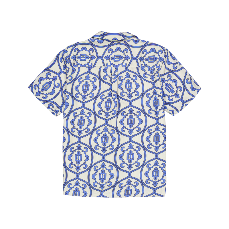 Les Deux Ornament Aop Tencel Ss Shirt palace