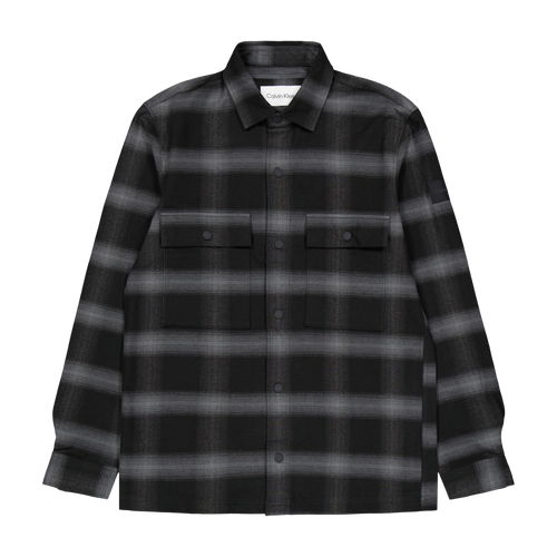 Calvin Klein Twill Fleece Check Overshirt Beh –