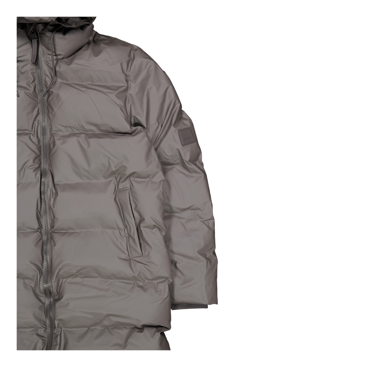 Rains Alta Long Puffer Jacket W3t4 97 Metallic