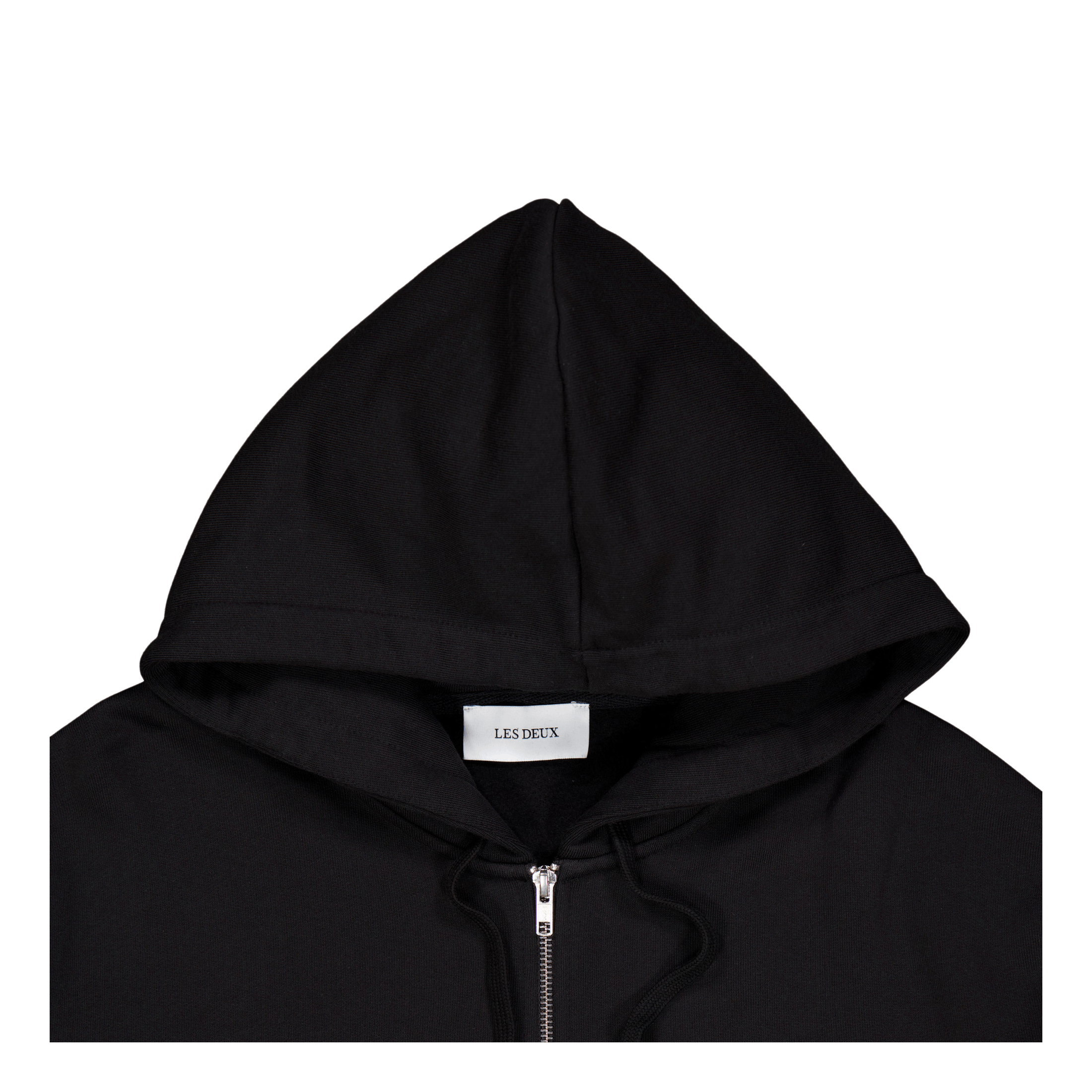 Les Deux BLAKE ZIPPER HOODIE - Zip-up sweatshirt - black/white/black 